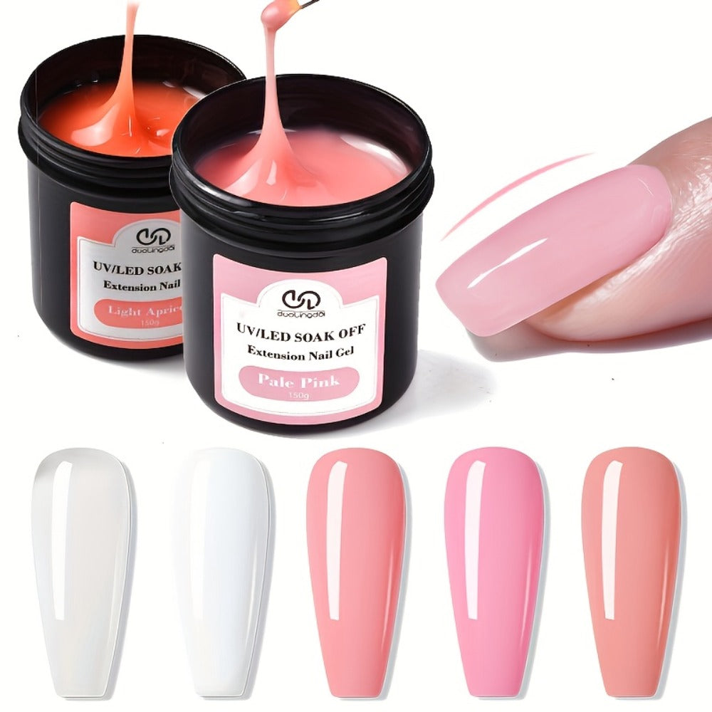 Builder Gel for Nail Extensions 150g Apex Strengthening Kit 13 Shades Clear White Pink Nude Milky Jelly Salmon UV LED Cure Pr