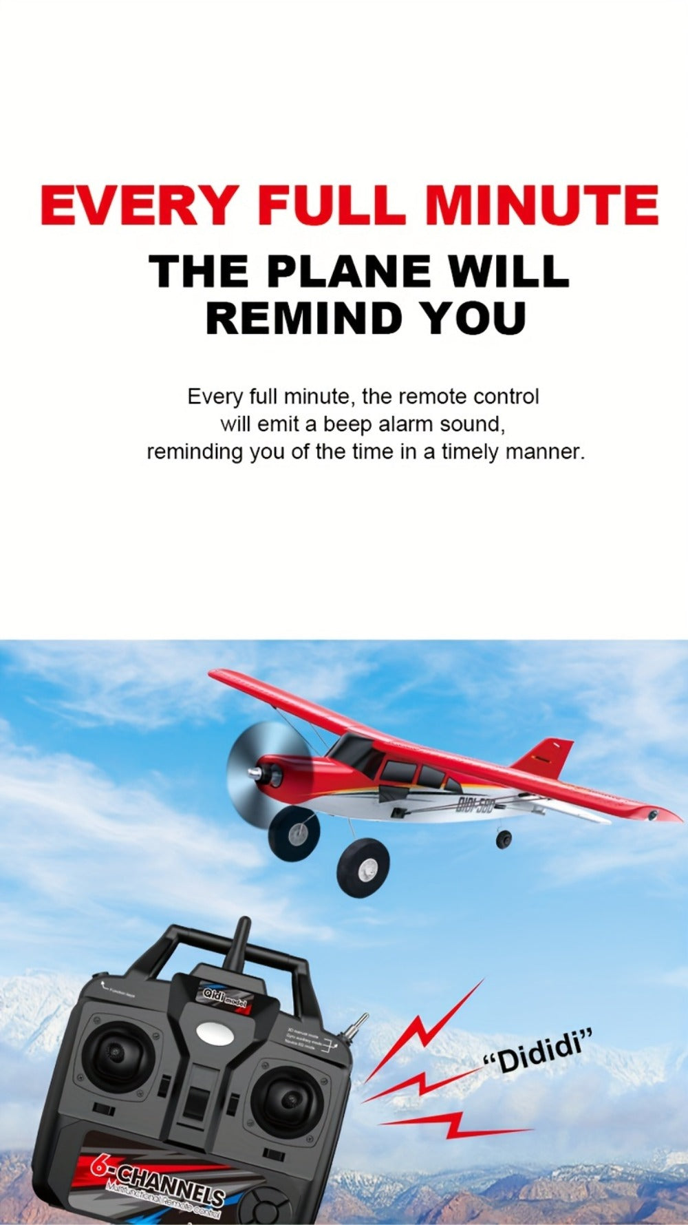 RC Airplane QIDI560 M7 Brushless Fixed Wing, 6-Channel 6-Axis Gyro Remote Control Plane with 3D Stunts — image 17