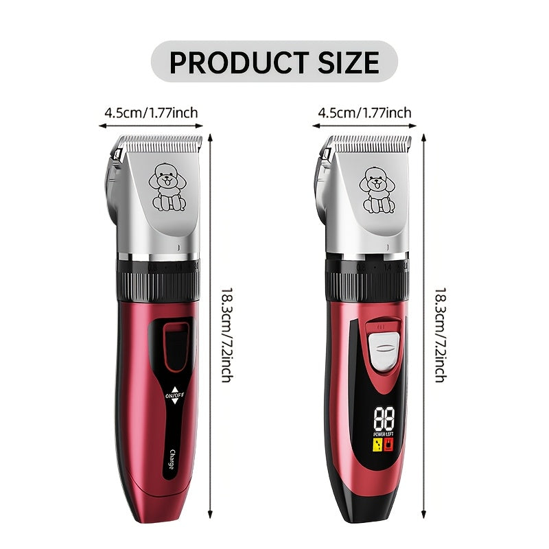 Pet Hair Clipper, USB-Rechargeable Cordless Trimmer with Adjustable Comb and Four Package Options — image 2