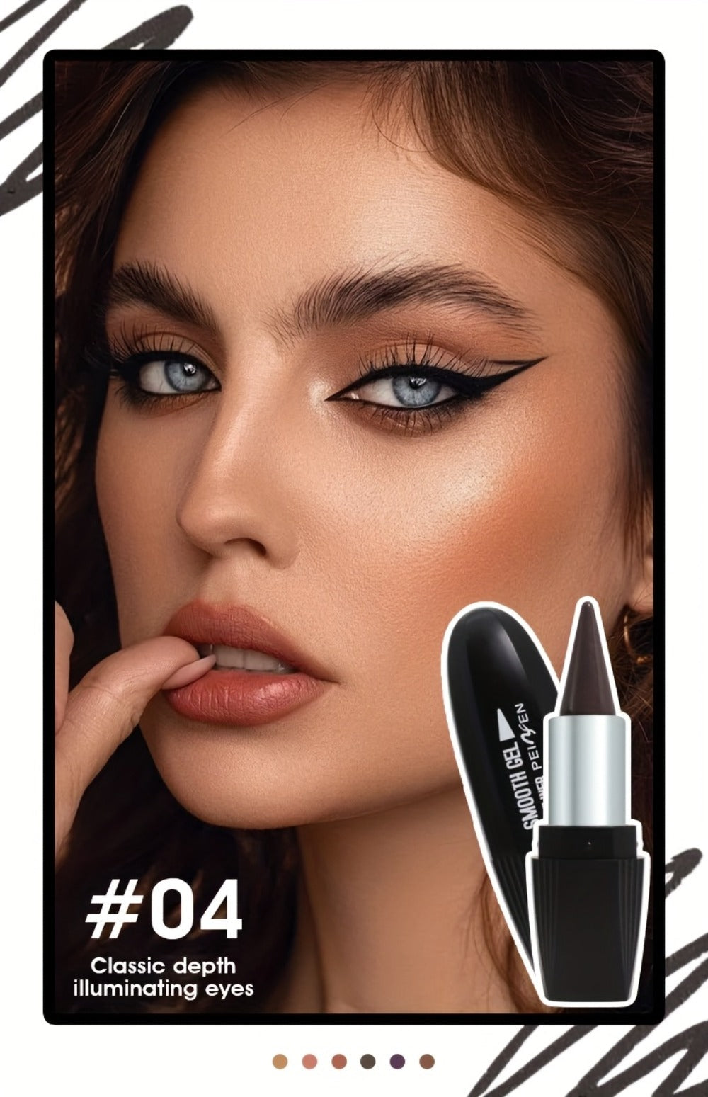 Six-Color Twist-Up Cream Liner Set for Makeup in Brown, Black and Red-Brown Shades with 3g Sticks — image 18