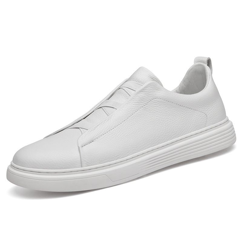 Men's Cowhide Leather Sports Board Shoes - Low-Top Skate Trainers