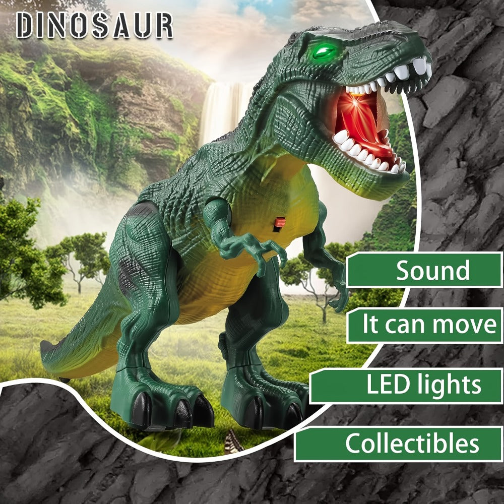 Interactive Dinosaur Toy Set 3 Pack with Walking, Roaring Sound & Lights, Electric T-Rex, Stegosaurus & Brachiosaurus — image