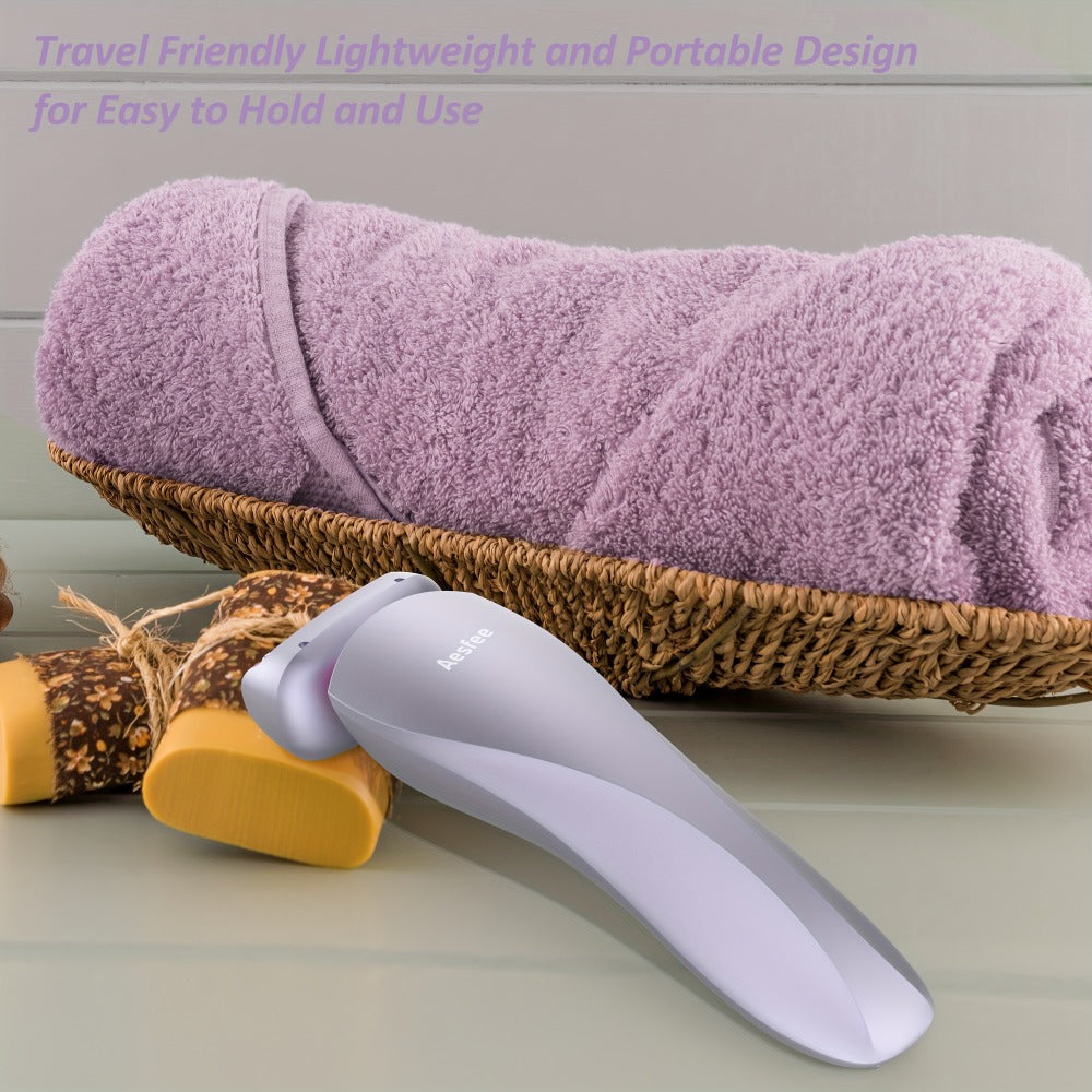 Electric Shaver Bikini Razor with Stainless Steel Blade, Rechargeable Power and Waterproof Wet/Dry Use in Purple — image 9