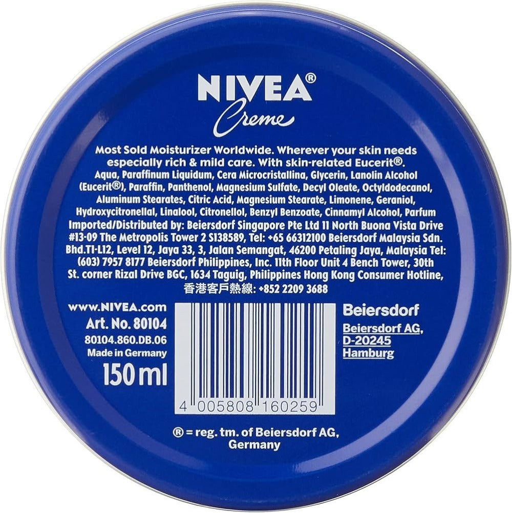 NIVEA Creme 150ml, All-Purpose Moisturizing Cream for Body Face & Hands, Deep Hydration for Dry & Sensitive — image 6