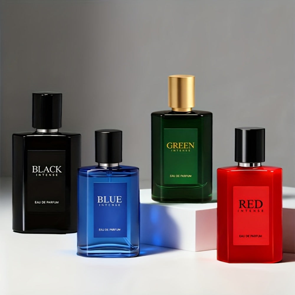 EDT Cologne Gift Set for Men 4 Piece Variety 4 Different Scents Long Lasting Fragrance Mini Bottles 0.85oz Each Travel Friend