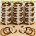 Cross Bracelets Bulk for Baptism Party Favors, 20/40PCS Vintage Ethnic Alloy Cross Pendant Woven Elastic Bracelets — image 9