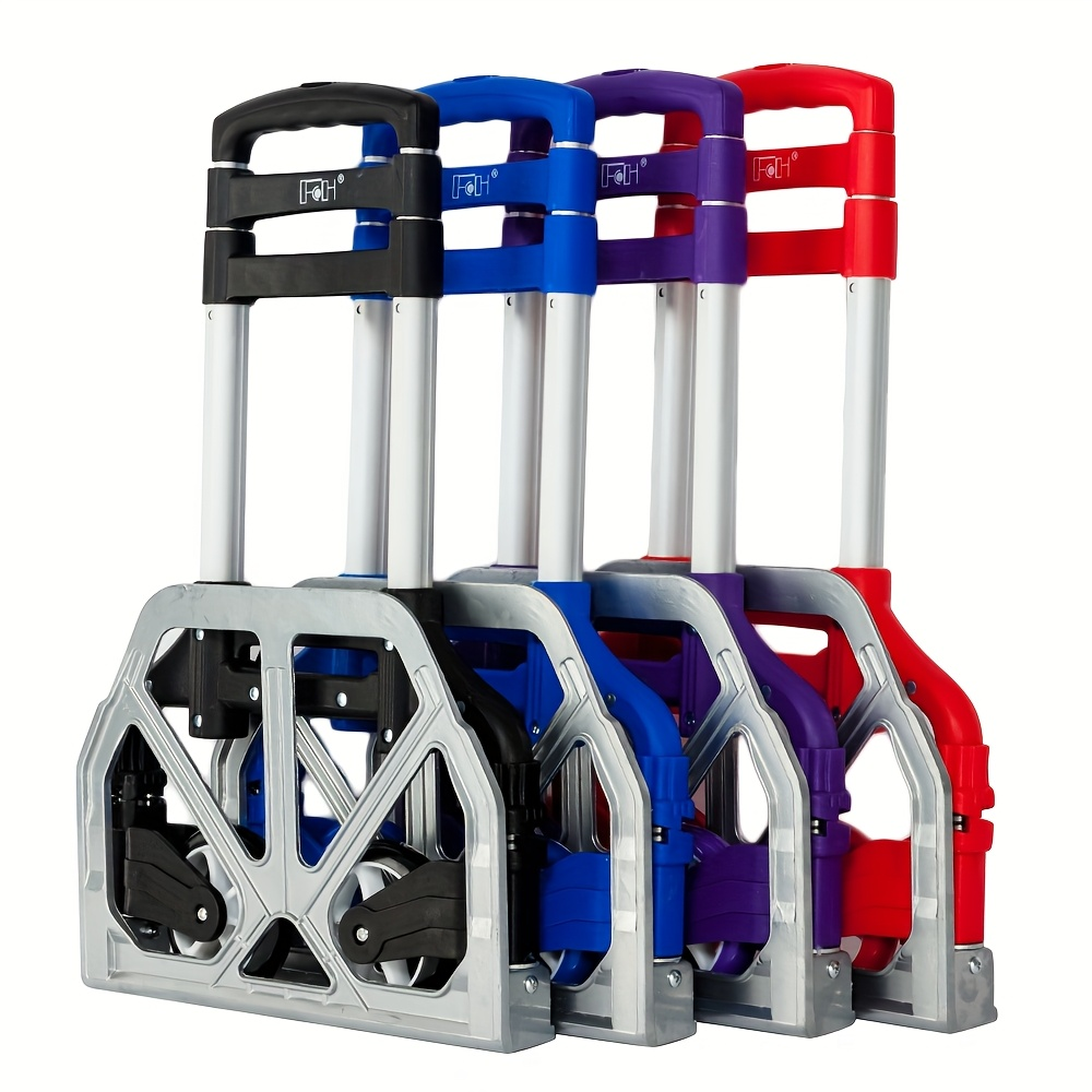 Compact Folding Aluminum Hand Truck with Telescoping Handle, 165 lb Load Label and Four Color Options — image 8