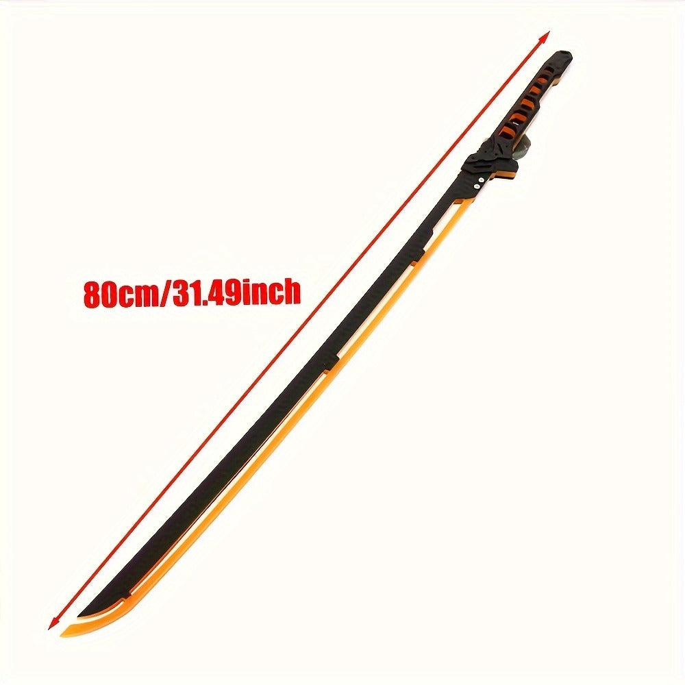 LED Samurai Sword Cyberpunk Glowing Katana 80cm, Acrylic Light-Up Blade for Halloween Costume Party Cosplay Sci-Fi Anime Prop