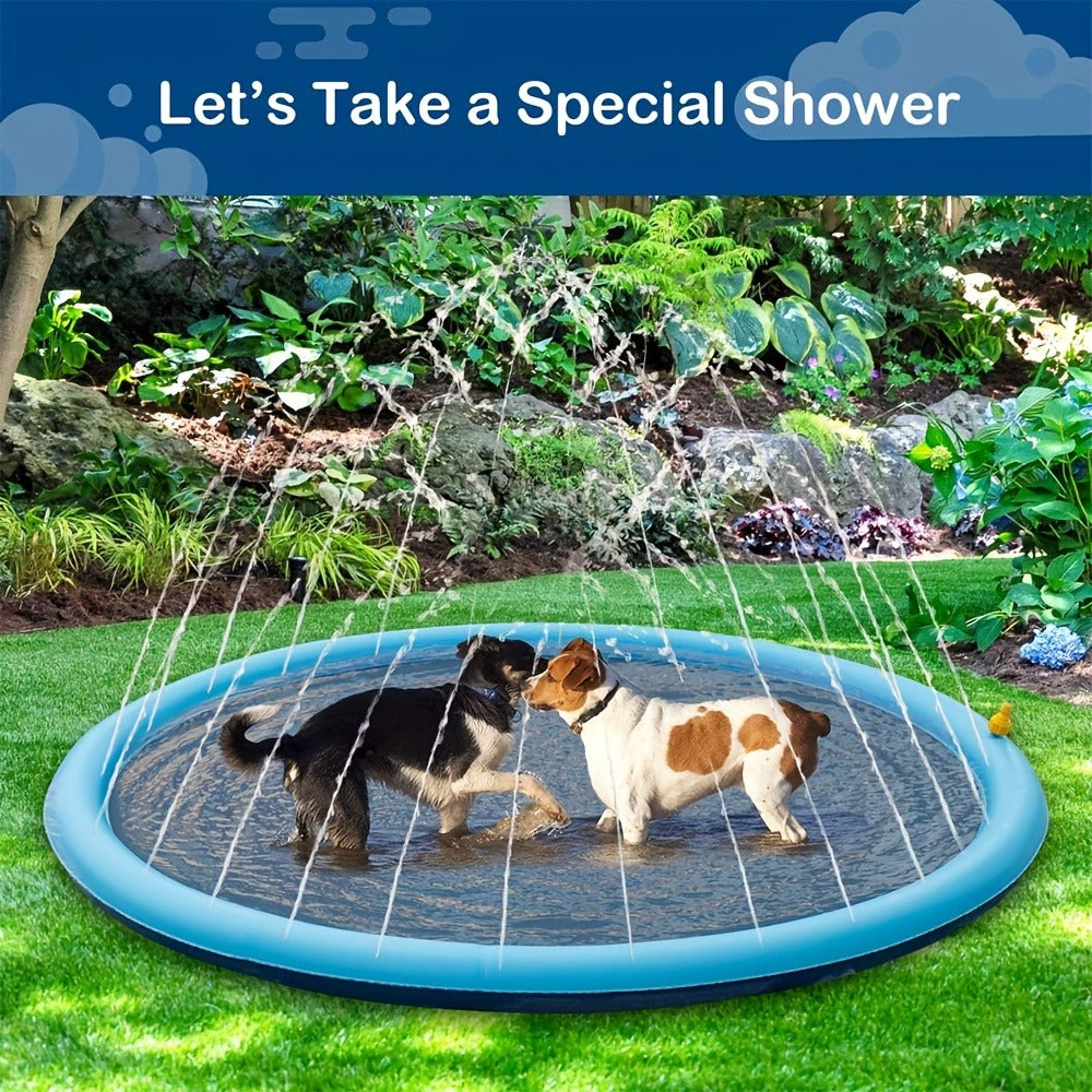 Dog Splash Pad for Large Dogs Extra Thick 0.6mm, Sprinkler Pool & Cooling Mat for Jumbo & Big Breeds — image 9