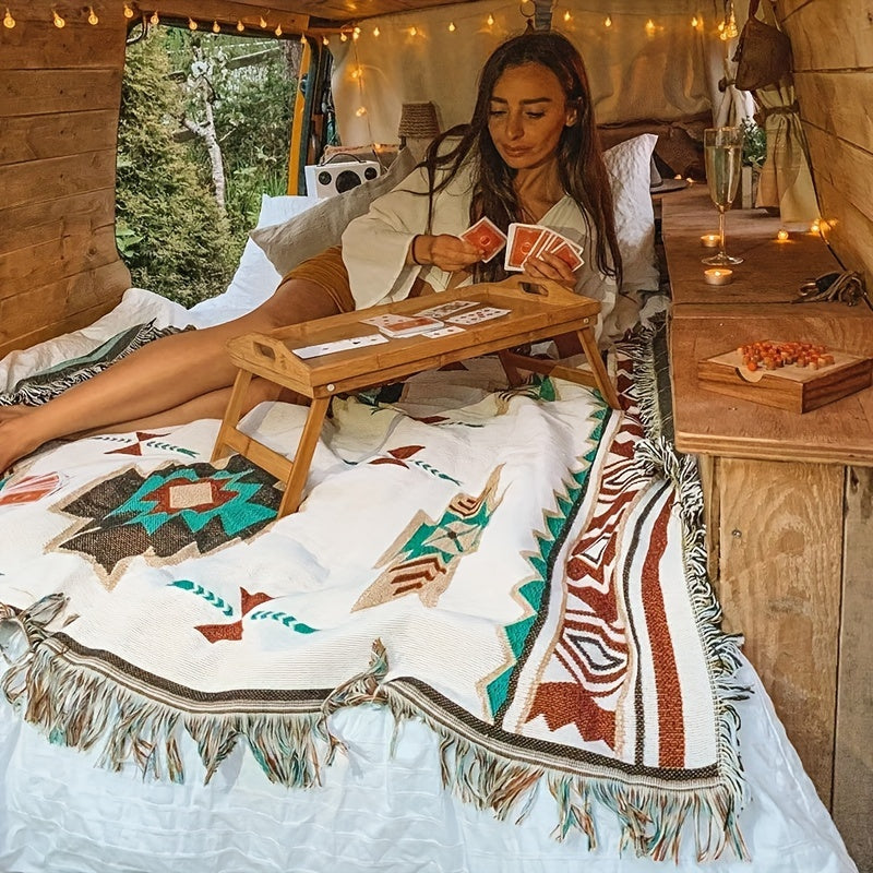 Picnic Blanket Bohemian | Camping Mat Tablecloth Sofa Blanket Indoor Outdoor Universal Carpet — image 10