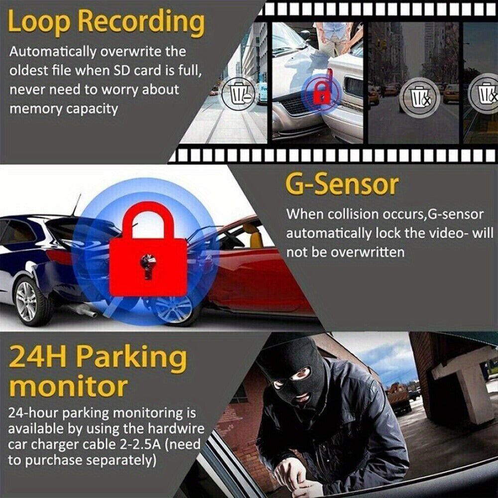 1080P WiFi Dash Cam 170° Wide Angle – HD Car DVR with G-Sensor, Loop Recording, Night Vision, Smartphone App View — image 4