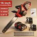 Cordless Brushless Chainsaw Kit with 12- or 16-Inch Guide Bar, Two Batteries, Charger and Cutting Accessories — image 6