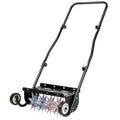 Rolling Lawn Aerator Push Spike 16.5" with 5-Star Steel Tines, Weight Tray & Steel Handle for Deep Soil Aeration — image 1