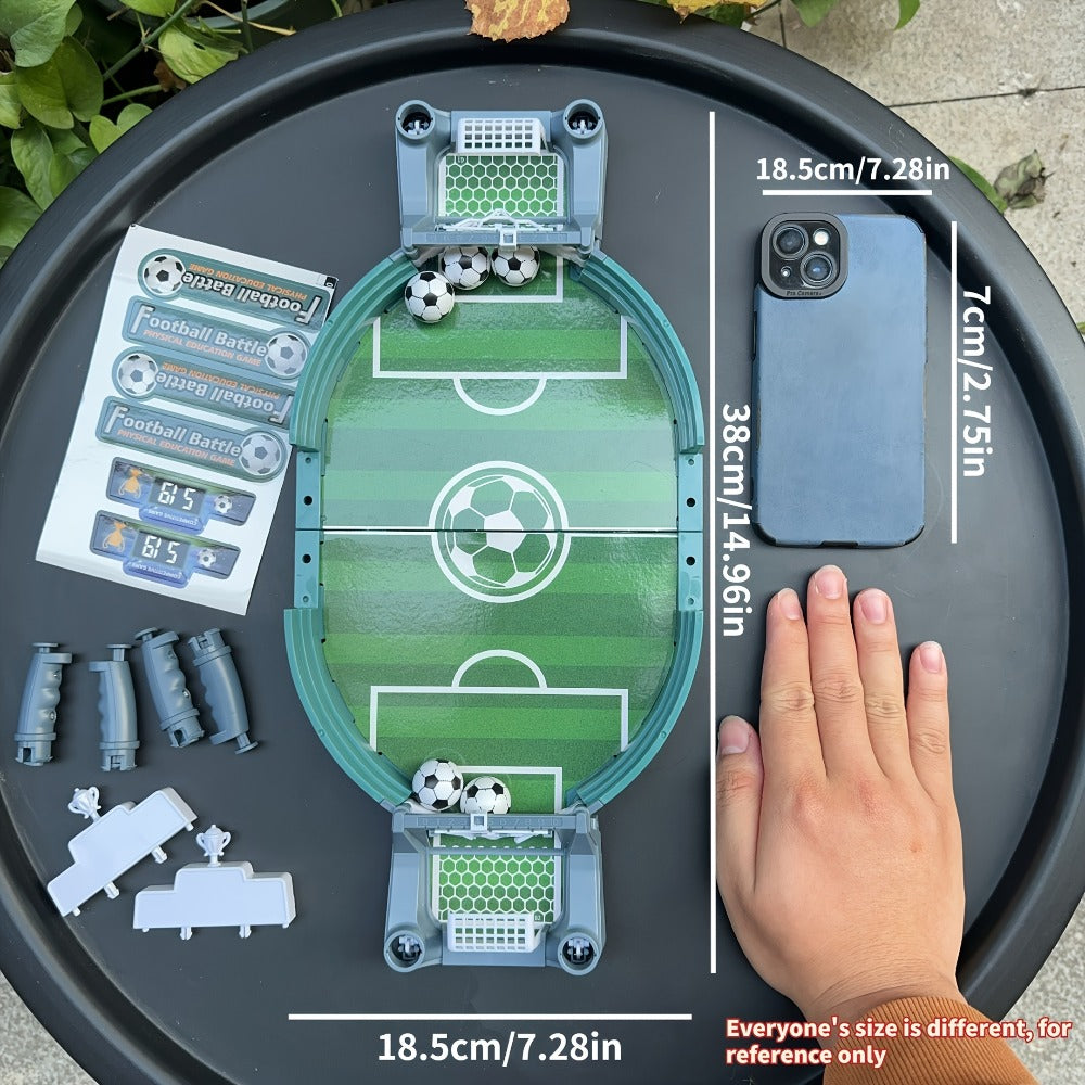 Portable Tabletop Football Game Set – Stand-Alone Table Design, Durable PP Material, 6 or 10 Balls, Family Party Board Game f