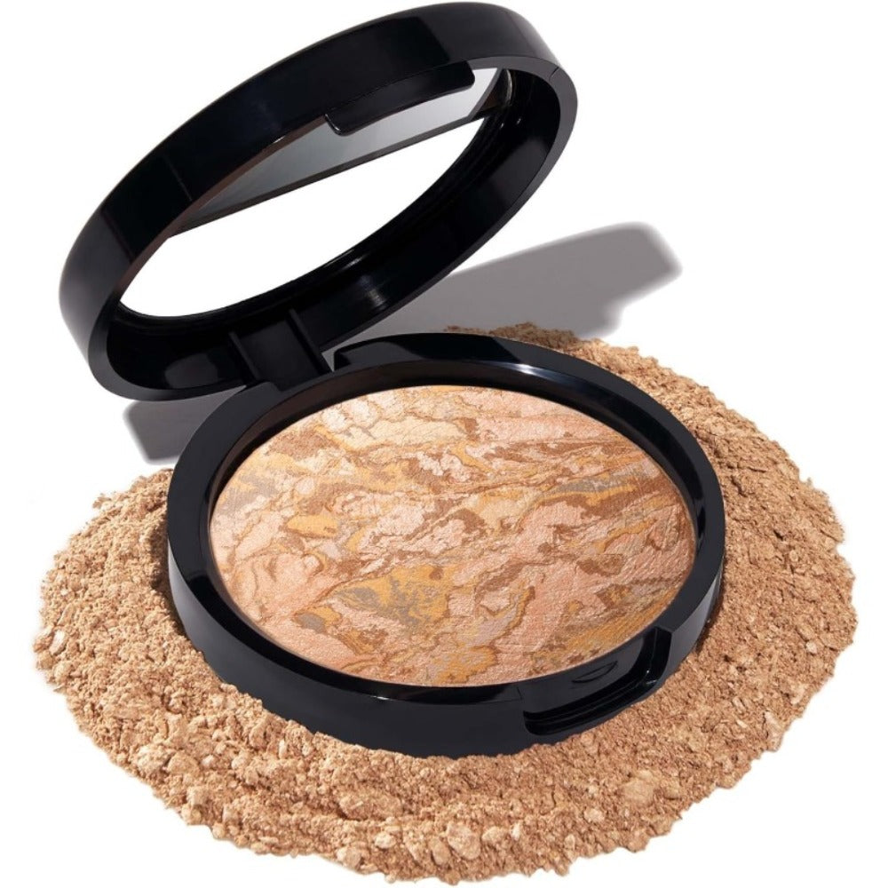 Highlighter Powder and Brush Set 2pcs for Women, Baking Formula High Gloss Illuminating Powder with Blush Brush — image 3
