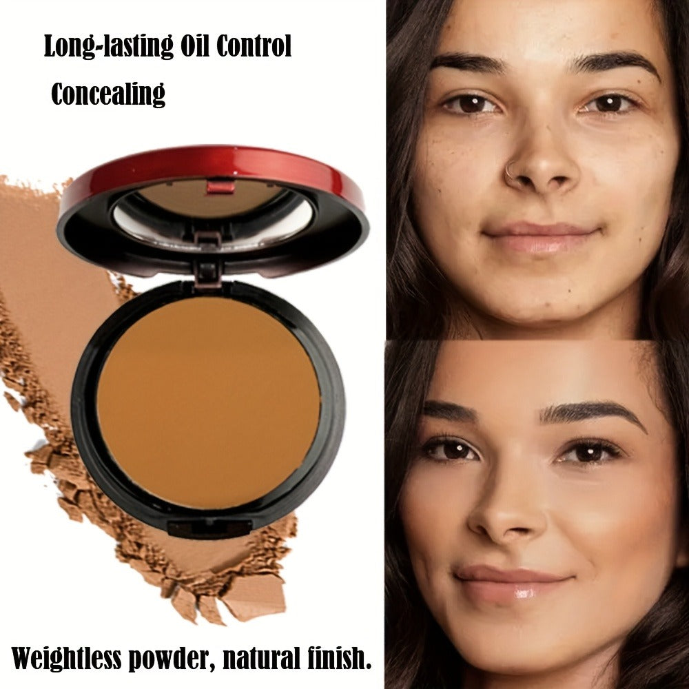 Pressed Powder Foundation Contour Matte Ful1l Coverage Oil Control Waterproof, 6 Shades Light to Dark — image 2