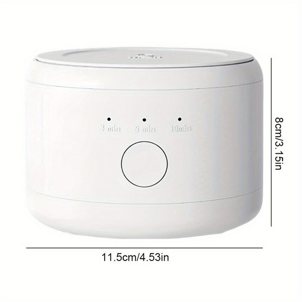 Electric Ultrasonic Cleaner Machine for Dentures Jewelry & Glasses – USB Rechargeable 3 Speeds Auto Timer 180ml Tank One-Touc