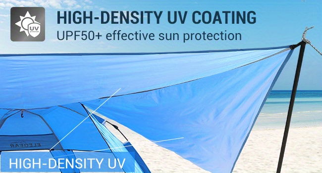 Convertible Beach Canopy Tent with Removable Roof, Four Setup Modes and Blue Checkout Color — image 9