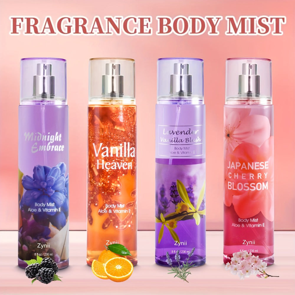 Fragrance Body Mist for Women, Floral, Fruity, Musk & Vanilla Body Spray with Aloe & Vitamin E, 3-8 fl oz — image 14