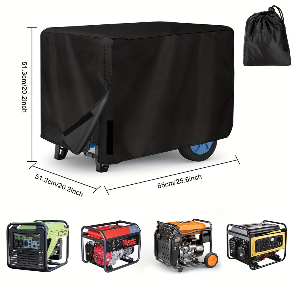 Generator Cover, Oxford Cloth Portable Generator Protector with Elastic Drawstring, UV & Rain Protection — image 3
