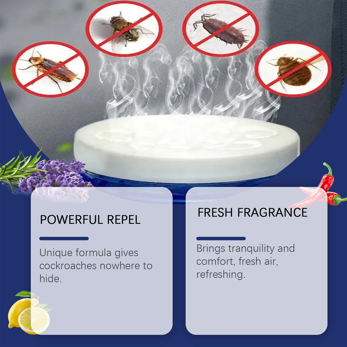 Cockroach Repellent Box, Cockroach Decoy Gel Plant Extract Cockroach Repellent Box