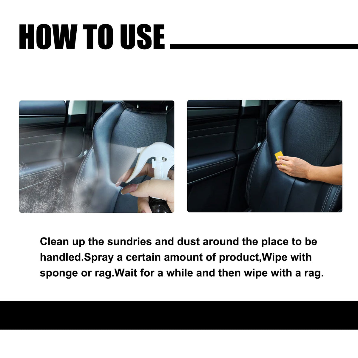 Car Interior Reconditioning Cleaner, Car Leather Cleaning Plastic Instrument Panel Decontamination Maintenance Agent