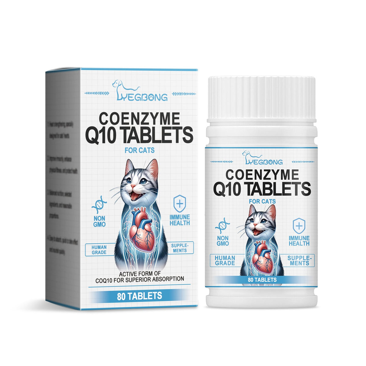 Cats Protect Health And Vitality With Coenzyme Tablets Coenzyme Q10 For Cats To Absorb Nutritional Supplements