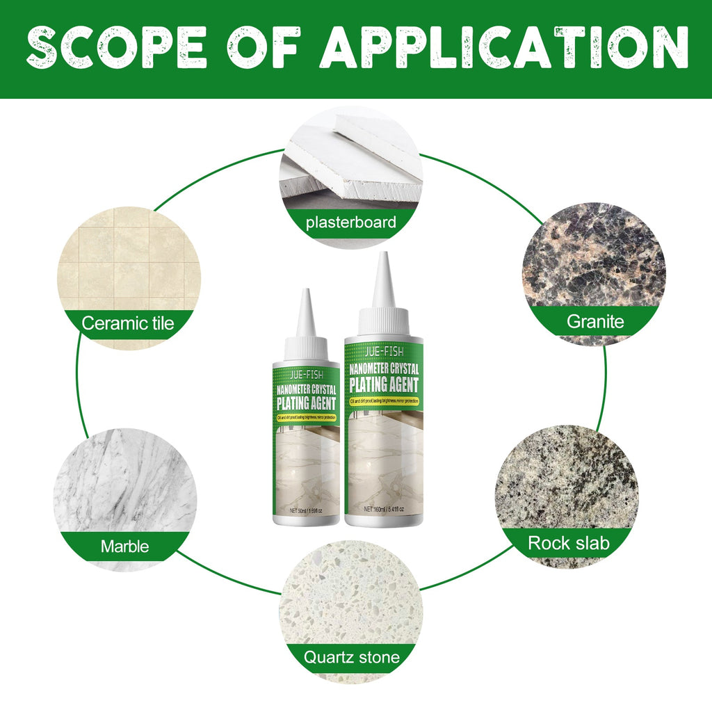 Stone Crystal Plating Agent, Marble Polishing Nano Crystalline Liquid Tile Scratches Repair Brightening Reduction
