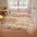 Princess style milk velvet bed four piece set, winter thick double-sided velvet duvet cover with velvet bed sheet bedding - V.I.P Digital Presence