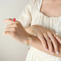 Titanium Steel Oil Drip Flower Bracelet - V.I.P Digital Presence