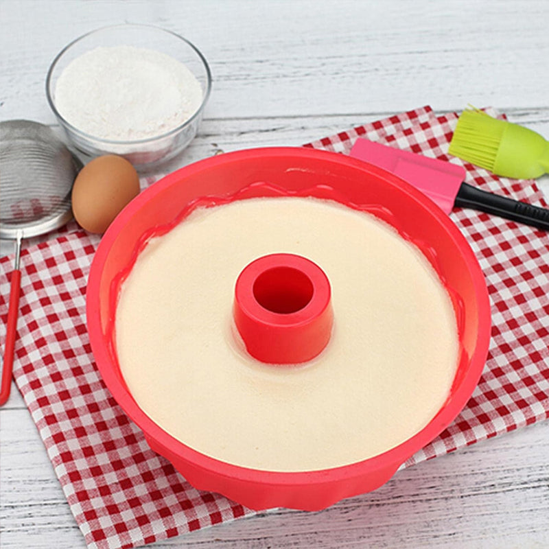10-inch Non-Stick Silicone Bundt Pan - Multipurpose Baking Mold for Cakes, Jello & Gelatin