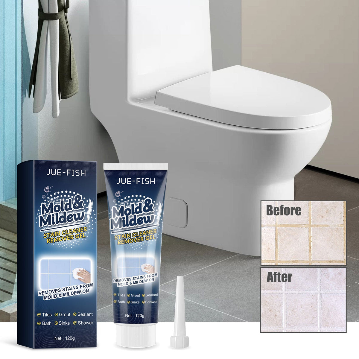 Mildew Remover Gel Multi-functional Mildew Remover Wall Tile Gap Bathroom Ceiling Cleaner