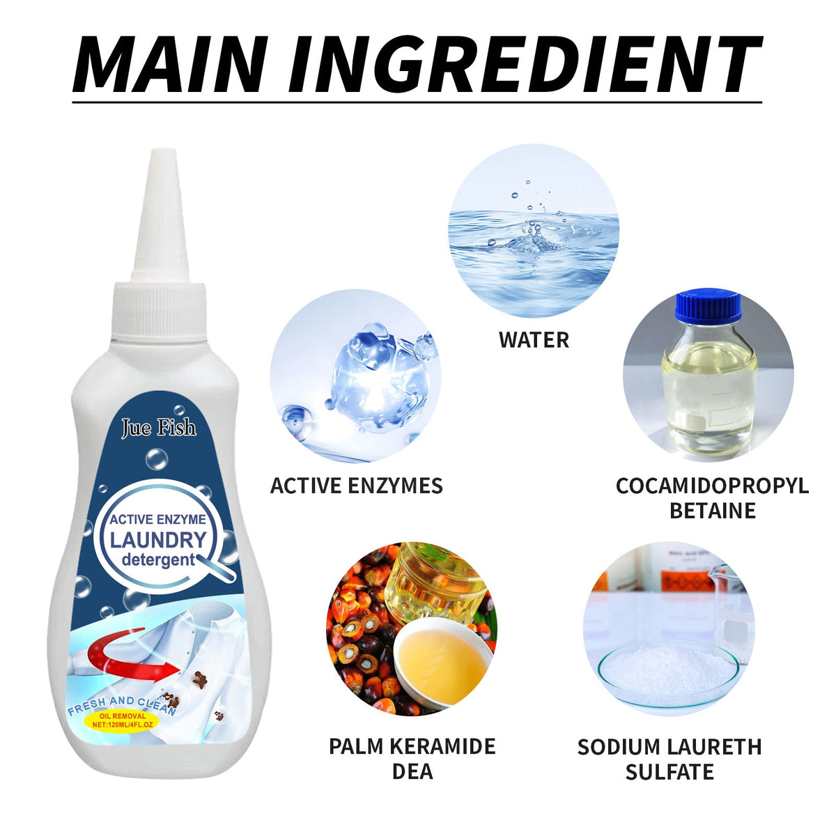 Active Enzyme Clothing Decontamination, Clothing Cleaning Remove Oil Stains Stains Perspiration Stains Pen Stains Drink Stains