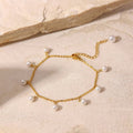 Pearl 18K Gold-Plated Charm Anklet - V.I.P Digital Presence