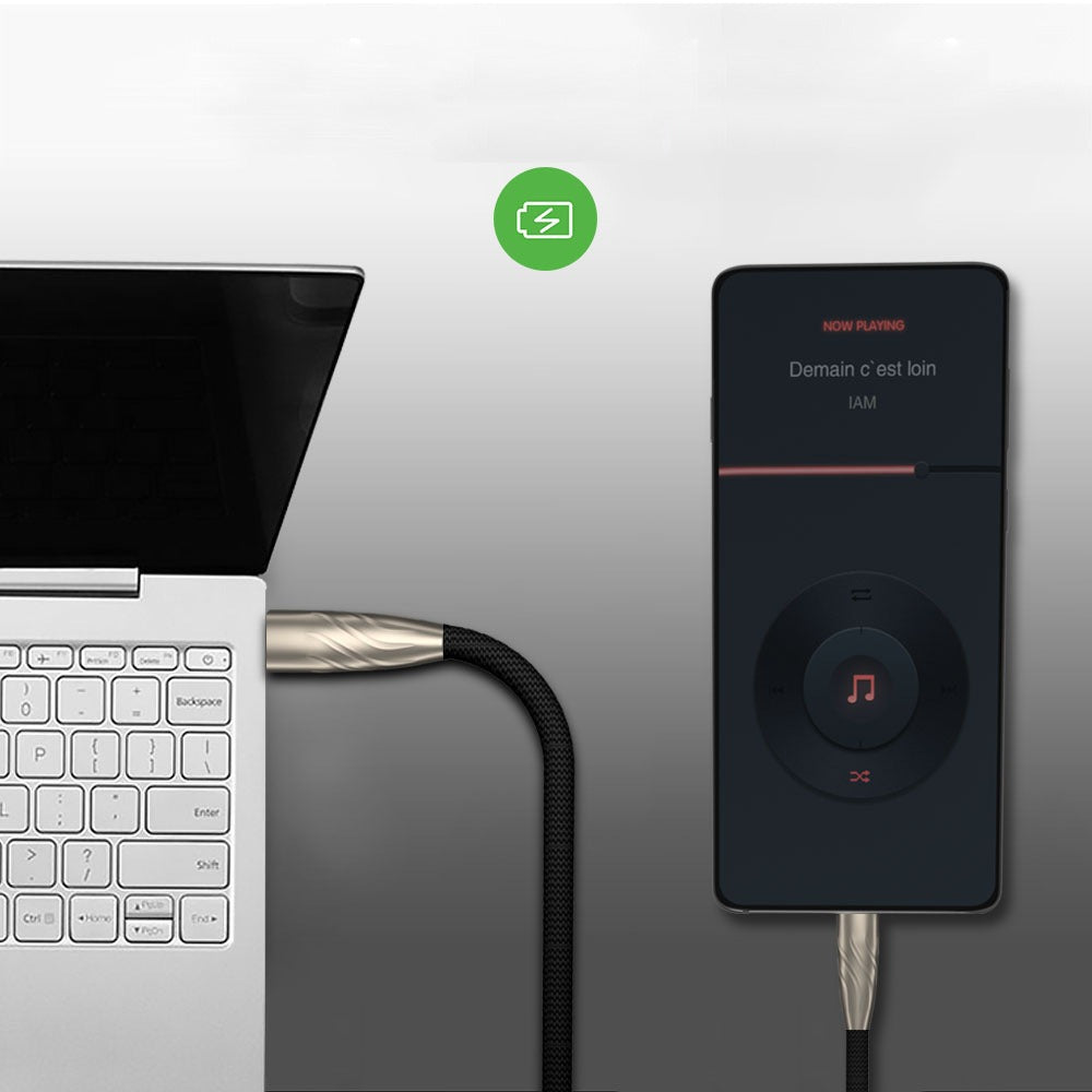 5AType-c zinc alloy fast charging data cable suitable for Android charging Xiaomi Huawei phone fast charging cable durable