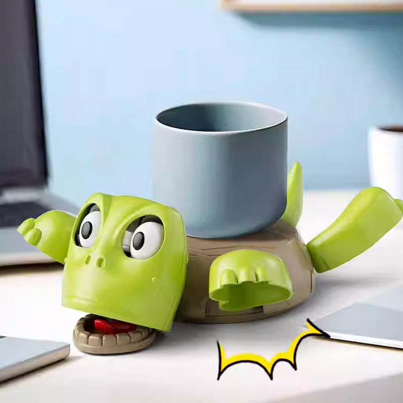 3D - printed Panicked Turtle Coaster: Insulated, for stress relief, doubles as mug base decor