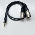 3.5mm 1/2 conversion dual XLR cable, 3.5 pairs of dual XLR male and female three core to two XLR male and female audio cable - V.I.P Digital Presence