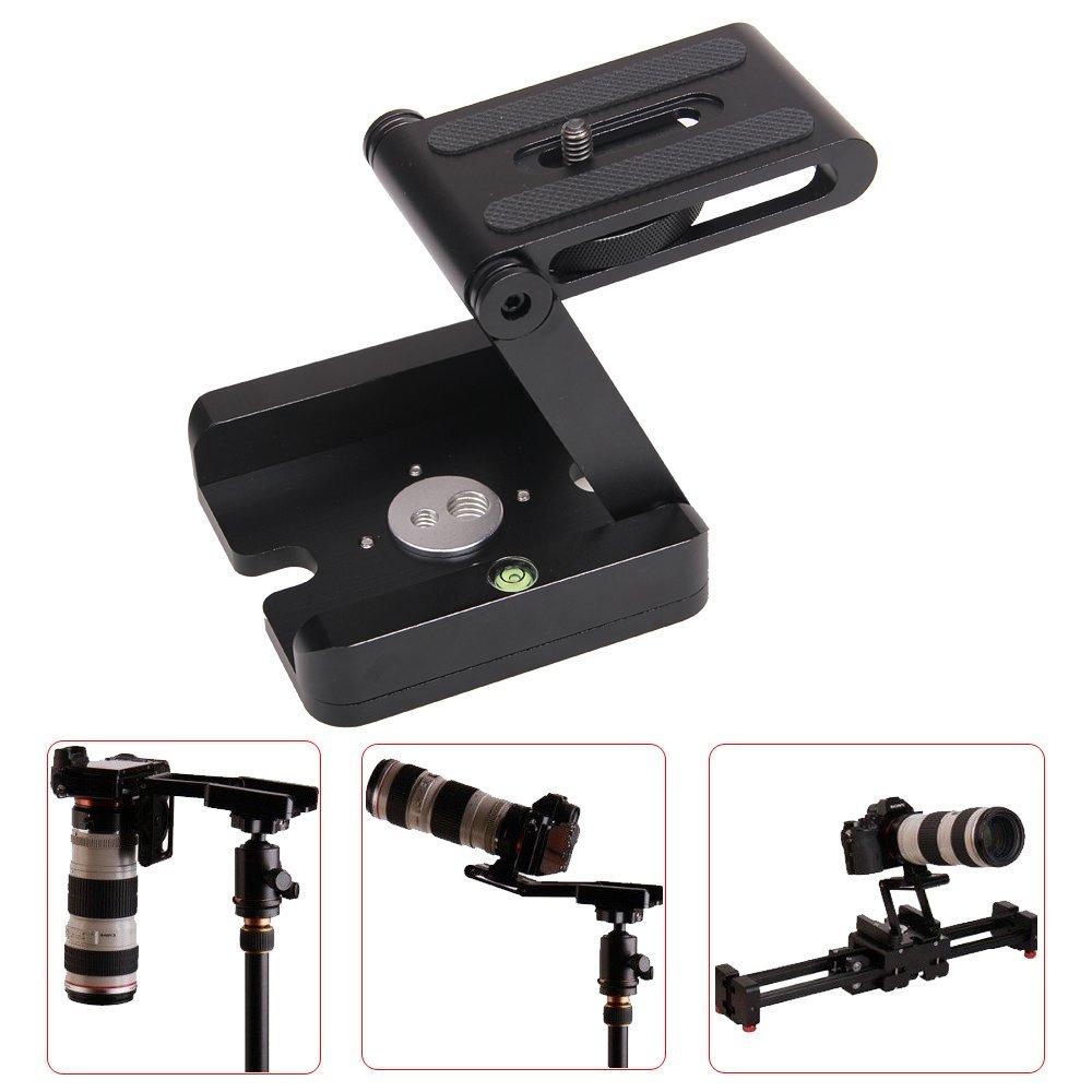 Z Flex Tilt Tripod Head Aluminum Alloy Folding Z Tilt Head Quick Release Plate Stand Mount Spirit Level - V.I.P Digital Presence