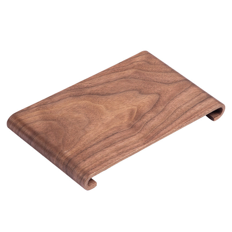 Retro - style Walnut Tea Tray, Wooden Soap - scented Candle Holder, Household Grocery Desktop Storage Box & Decorative Plate - V.I.P Digital Presence