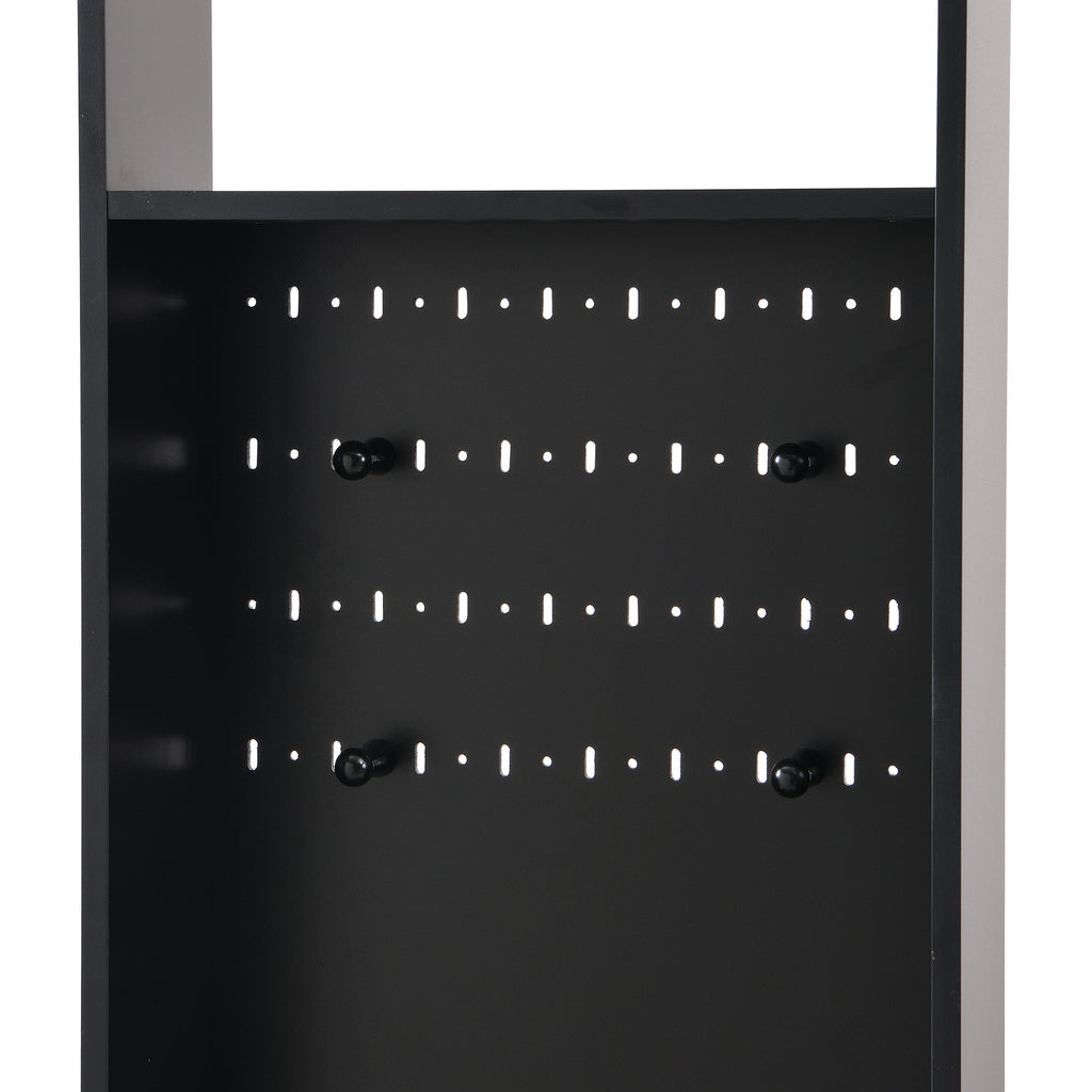 39.3'W70.8'H multifunctional corridor shoe cabinet with soft padded nail board and black hanger with entrance hook