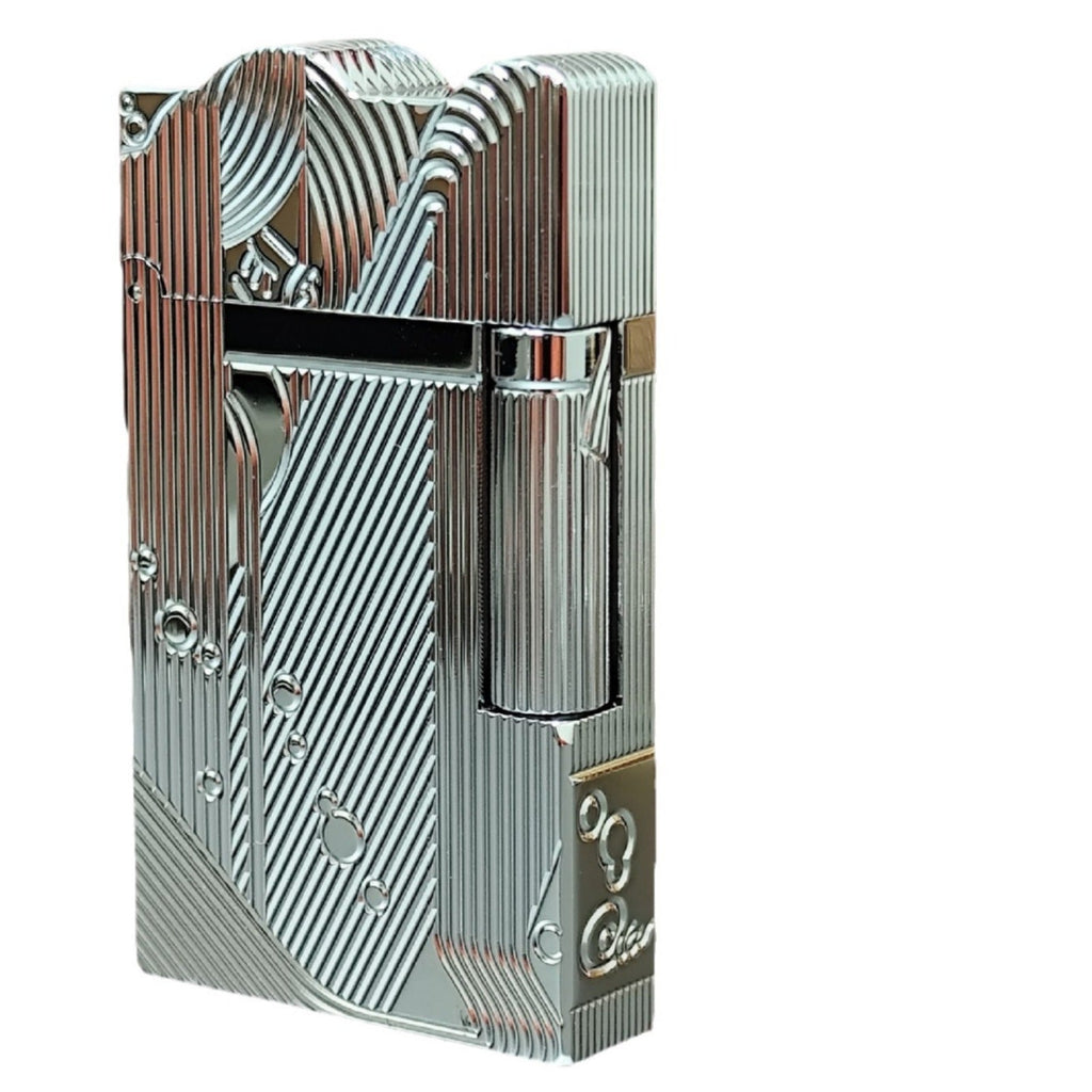 Gold Sleep Mermaid Pattern Vintage Lighter Cigarette Smoking Kerosene Lighters Classic Sound Metal Lighters Fire Men