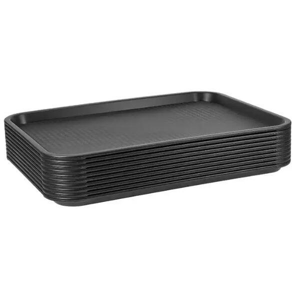 3 SIZE Large Foodservice Tray, Rectangular food trays Plastic Drink Serving Tray for Serving Drinks Snacks Tea