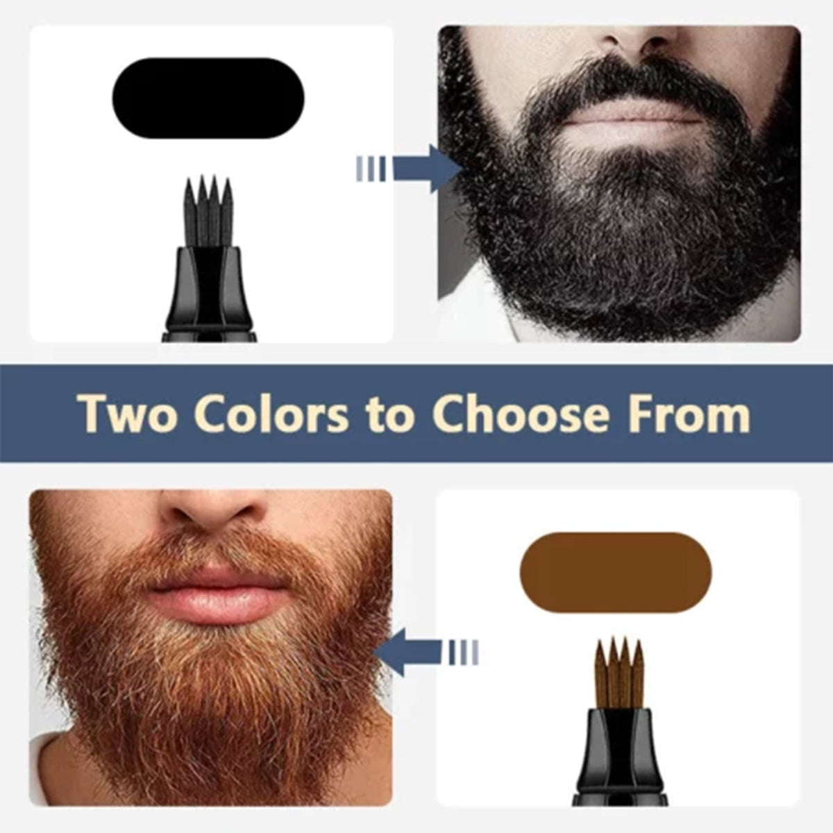 Beard Filler Pen, Detachable And Easy-To-Use Filler Pens Make It Easy To Create A Bushy Beard Hairline