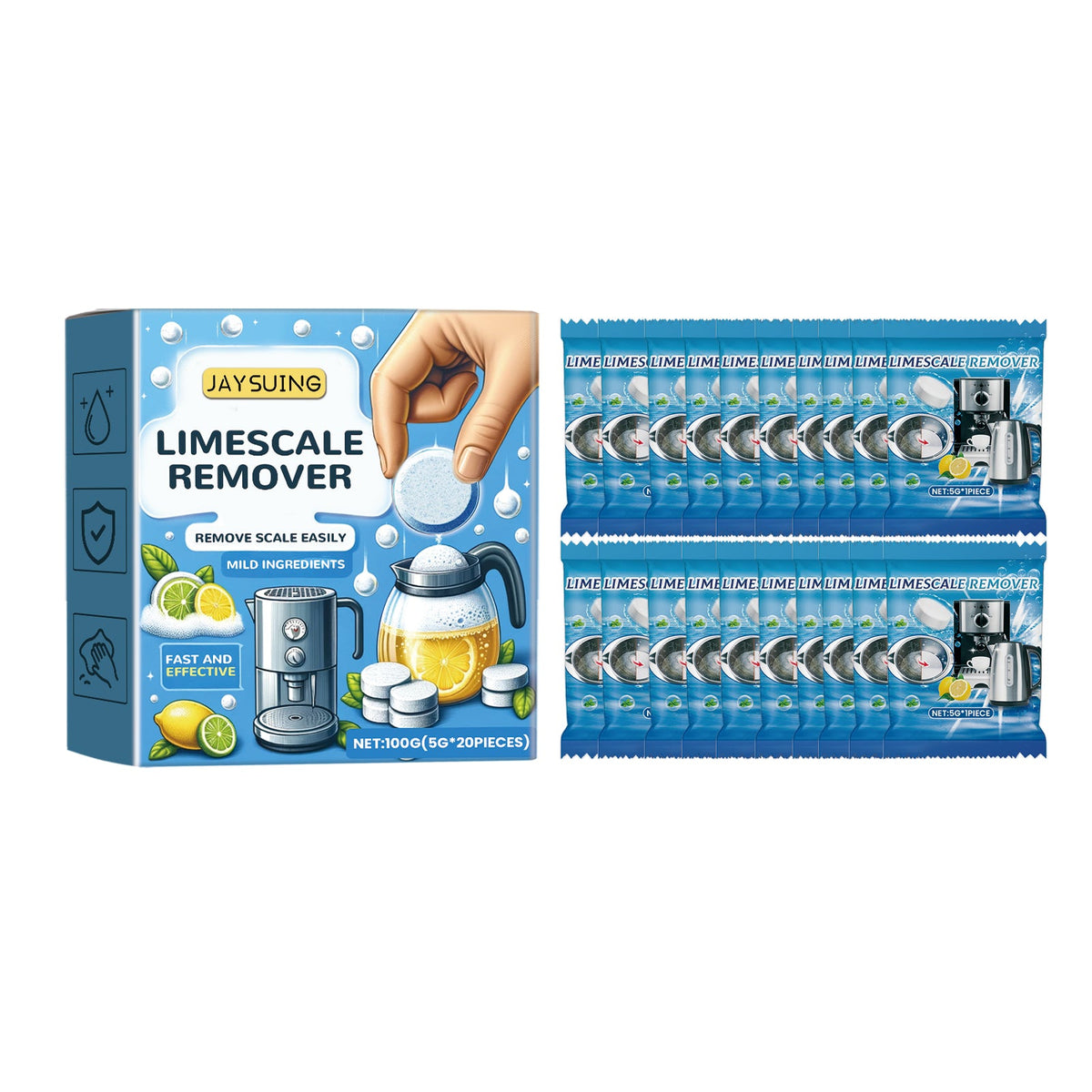 Multi-Purpose Scale Removal Effervescent Tablet Scale Cleaning Effervescent Tablet Electric Kettle Scale Cleaning Tablet - V.I.P Digital Presence