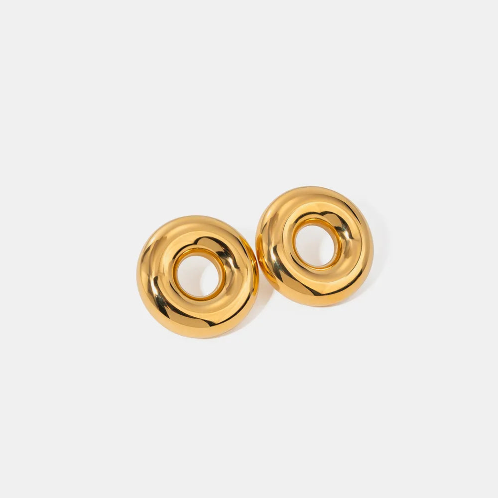 Stainless Steel Cutout Round Shape Earrings - V.I.P Digital Presence