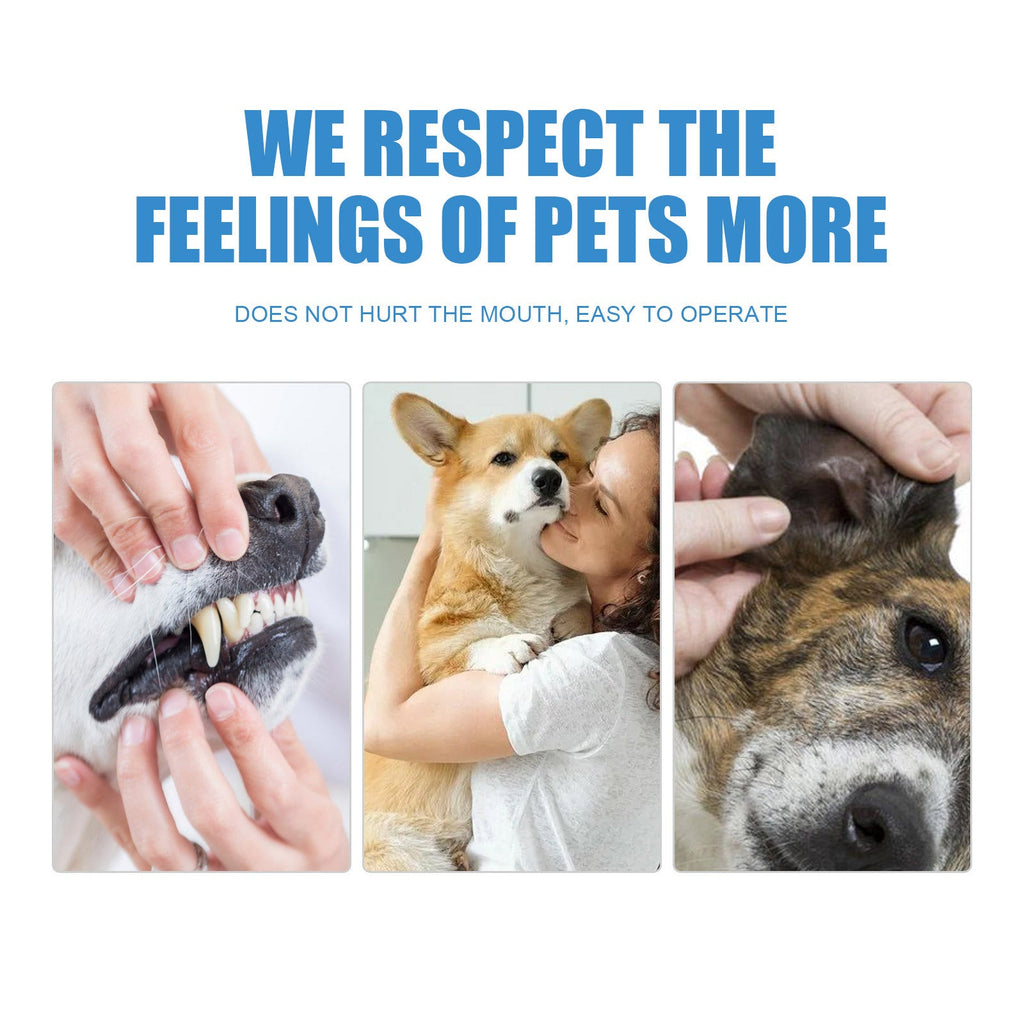 Pet Dental Finger Wipes, Bad Breath Tartar Teeth Yellow Dog Clean Mouth Care Finger Cover