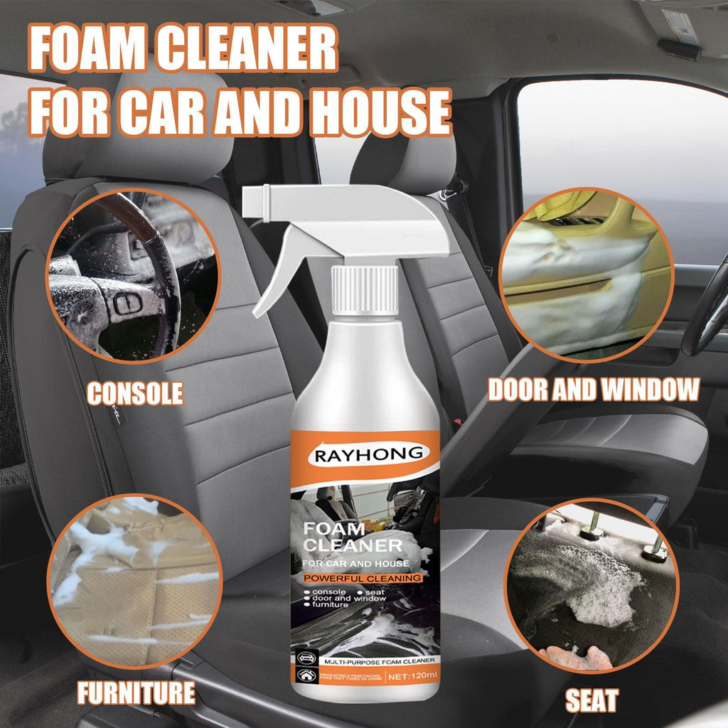 Multi-Purpose Foam Cleaner For Cars, Interior Steering Wheel Plastic Fabric Seat Stain Cleaner