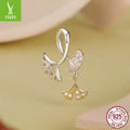 Silver Charm Original Autumn Forest Ginkgo Leaf DIY Pendant Accessories Color coded Electroplated Leaves s925 Pure Silver Beads - V.I.P Digital Presence