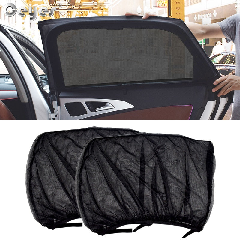 Ceyes 2pcs Car Styling Accessories Sun Shade Auto UV Protect Curtain Side Window Sunshade Mesh Sun Visor Protection Window Films - V.I.P Digital Presence
