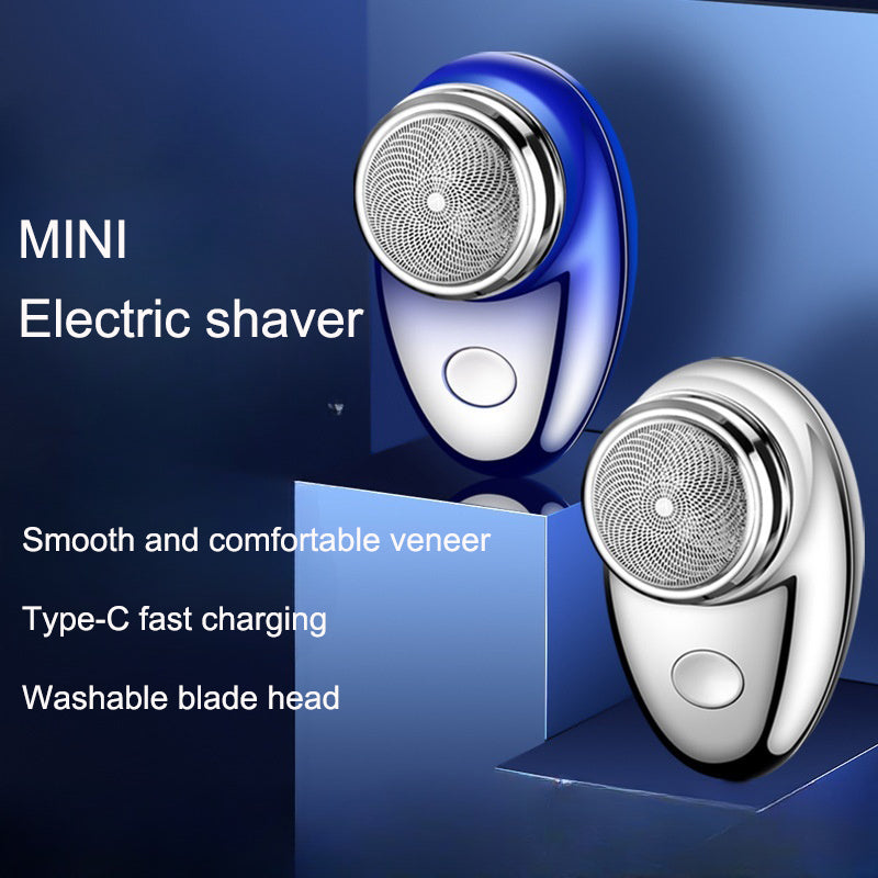 Portable rechargeable shaver small steel cannon mini electric shaver electric travel compact shaver